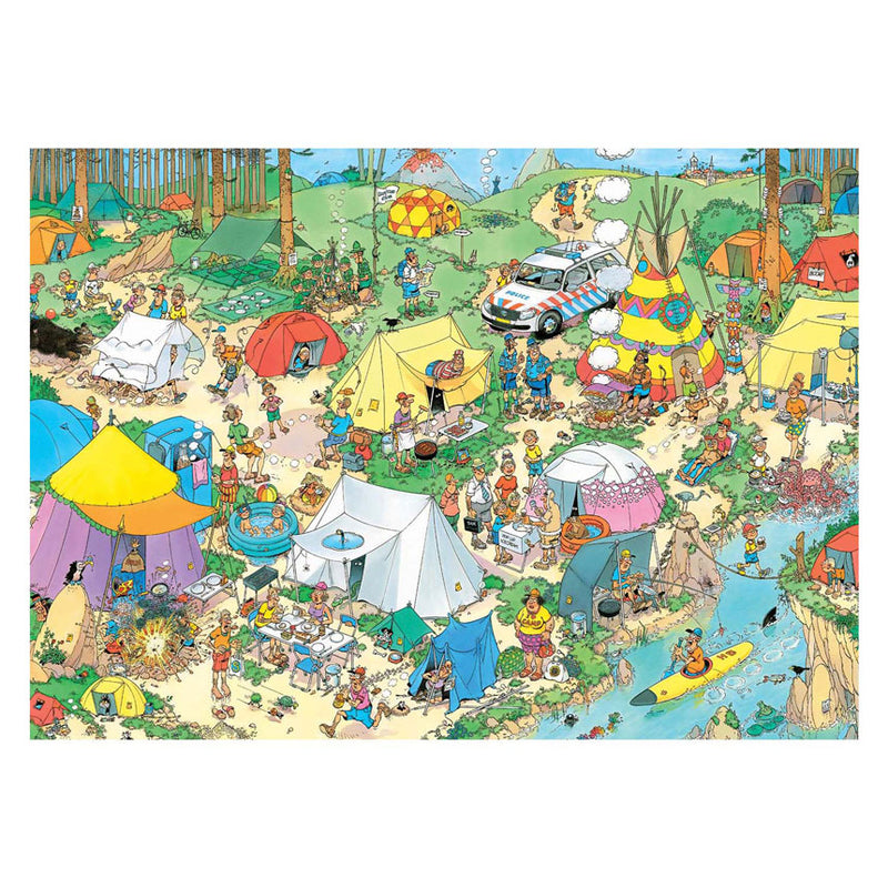 Afbeelding laden in galerijviewer, Jumbo puzzel 1000 st. jvh - kamperen in het bos
