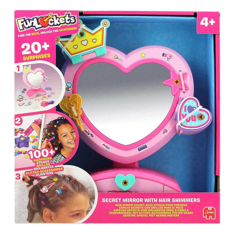 Afbeelding laden in galerijviewer, Funlockets jumbo geheime spiegel met haarglinsters
