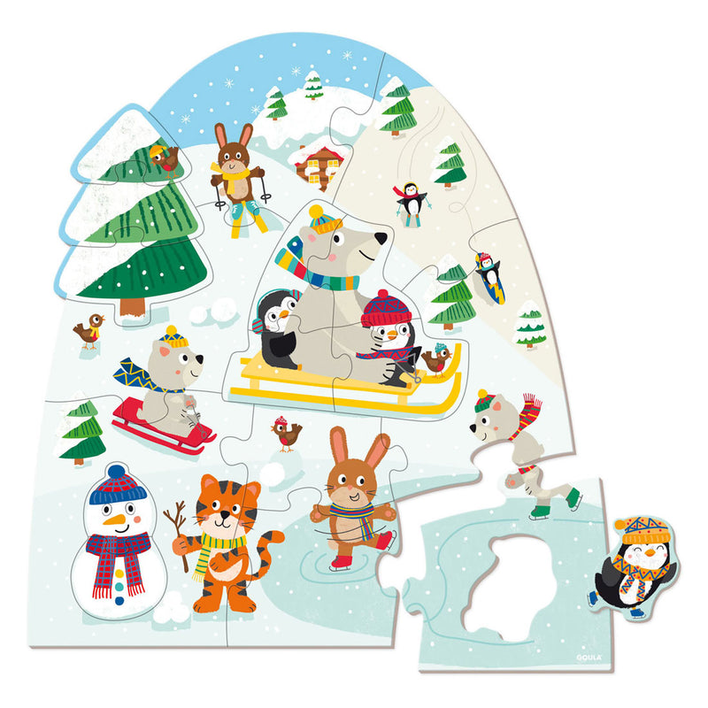 Afbeelding laden in galerijviewer, Jumbo goula puzzel xxl winter - 18st.
