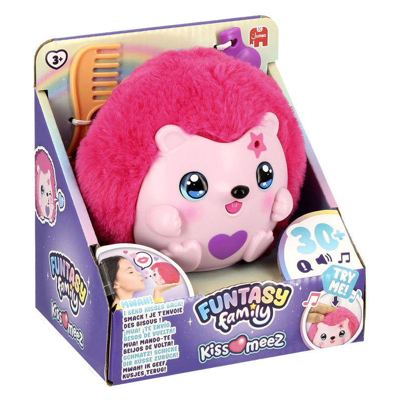 Afbeelding laden in galerijviewer, Funtasy family jumbo kiss-meez egel - interactieve knuffel

