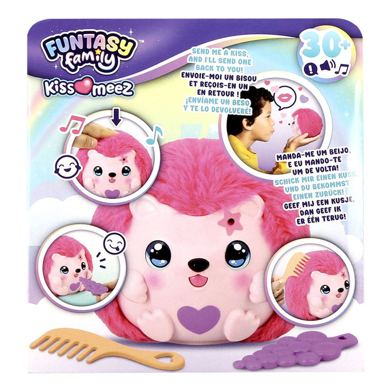 Afbeelding laden in galerijviewer, Funtasy family jumbo kiss-meez egel - interactieve knuffel
