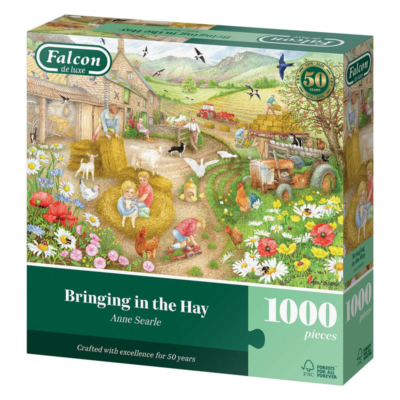 Afbeelding laden in galerijviewer, Falcon puzzel - bringing in the hay 1000 stukjes - educatief speelgoed.
