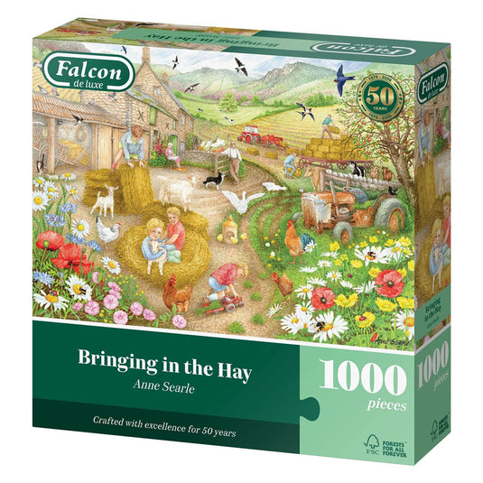 Falcon puzzel - bringing in the hay 1000 stukjes - educatief speelgoed.