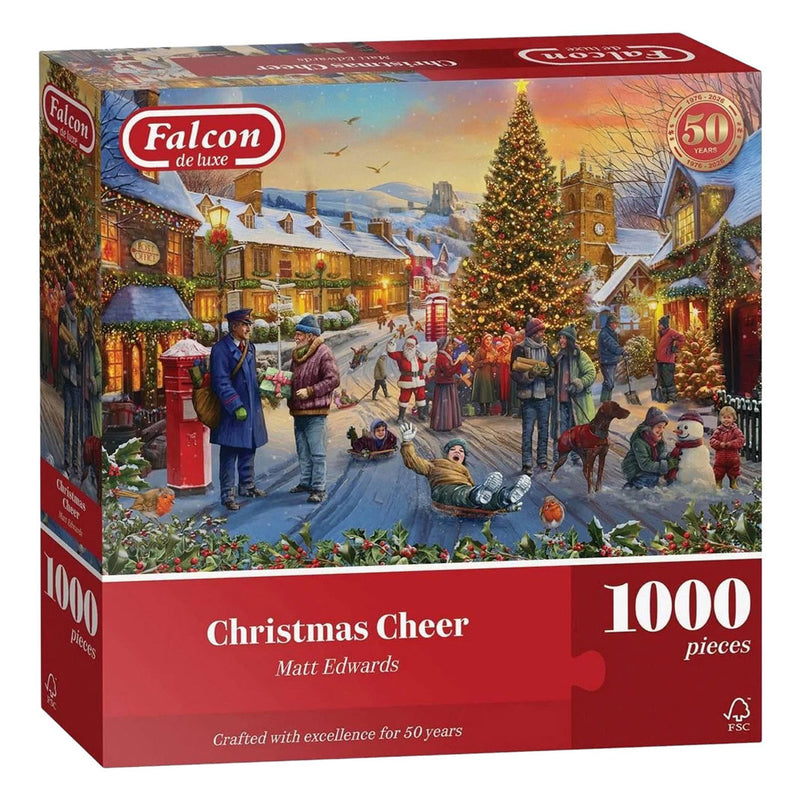 Afbeelding laden in galerijviewer, Jumbo falcon christmas kerstpuzzel - 1000st.
