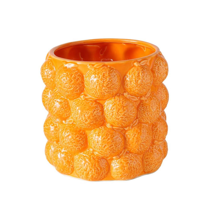 Afbeelding laden in galerijviewer, Boltze home bloempot sinaasappel dia17x15cm porselein
