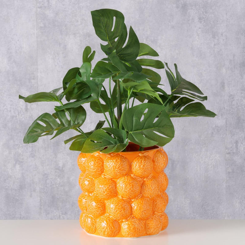Afbeelding laden in galerijviewer, Boltze home bloempot sinaasappel dia17x15cm porselein
