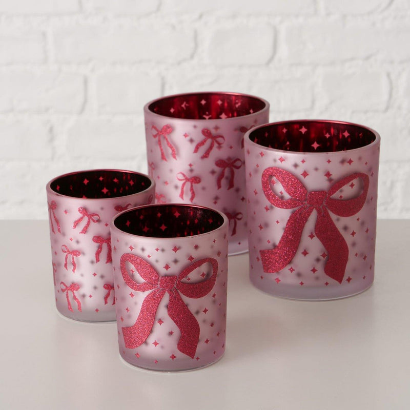 Afbeelding laden in galerijviewer, Boltze home windlichtset boucle glas 2-delig h8,4-10,2cm
