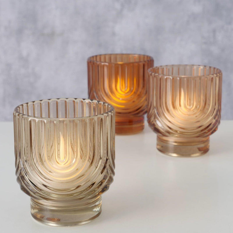 Afbeelding laden in galerijviewer, Boltze home windlicht glas ø7xh8cm
