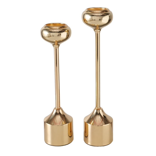 Boltze home kandelaarset donus goud 2-delig ø3,2-8,2xh32,5-36,5cm