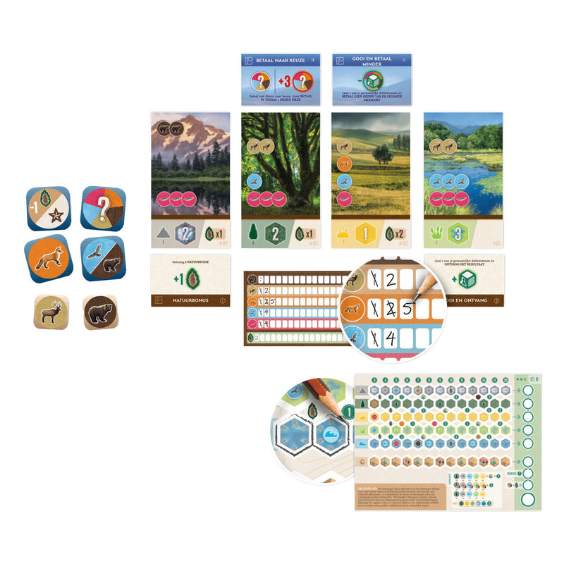 Afbeelding laden in galerijviewer, White goblin games cascadia - rolling hills bordspel
