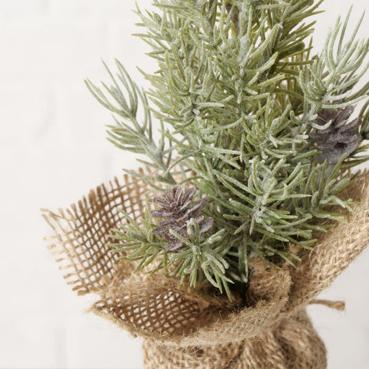 Boltze home kunstkerstboom in jute zak pijnboom ø12xh30cm