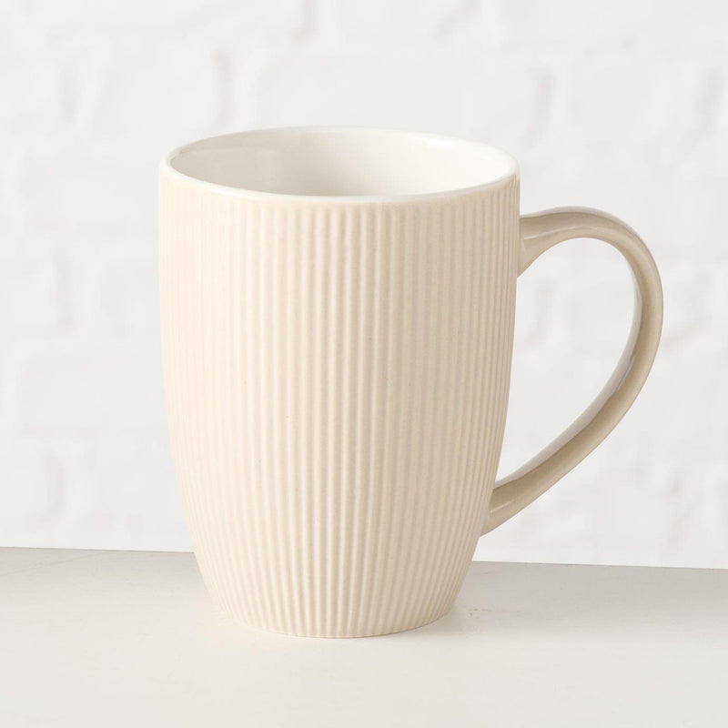 Afbeelding laden in galerijviewer, Boltze home mok ranura beige 290ml ø7,5xh9,8cm vaatwasmachinebestendig

