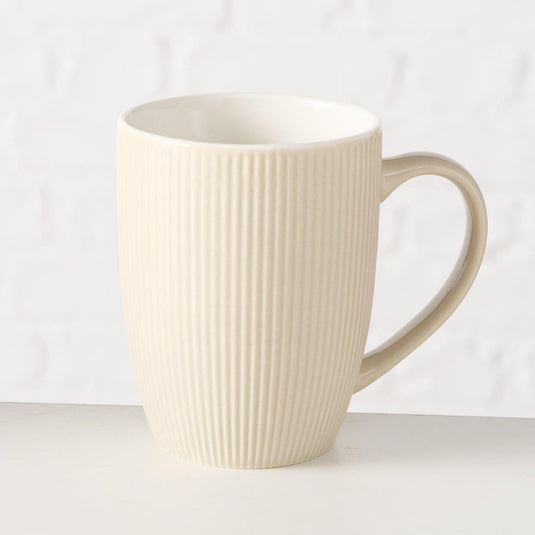 Boltze home mok ranura beige 290ml ø7,5xh9,8cm vaatwasmachinebestendig