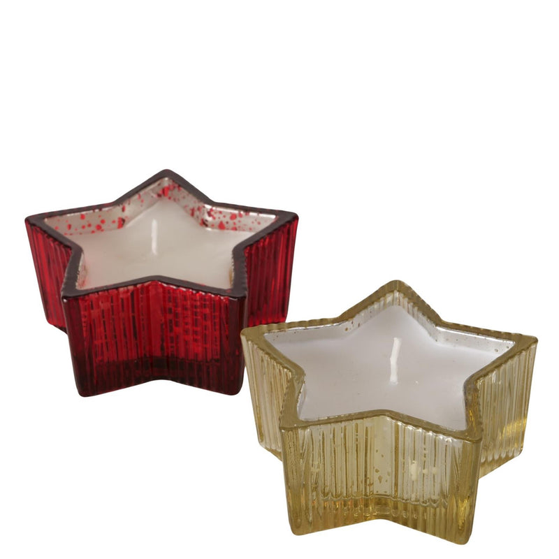 Afbeelding laden in galerijviewer, Boltze home kaarsenpot ster 9x9x4cm
