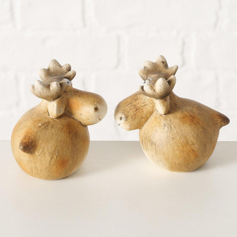 Afbeelding laden in galerijviewer, Boltze home figuur eland melvin 8x8x8,5cm 2 assorti
