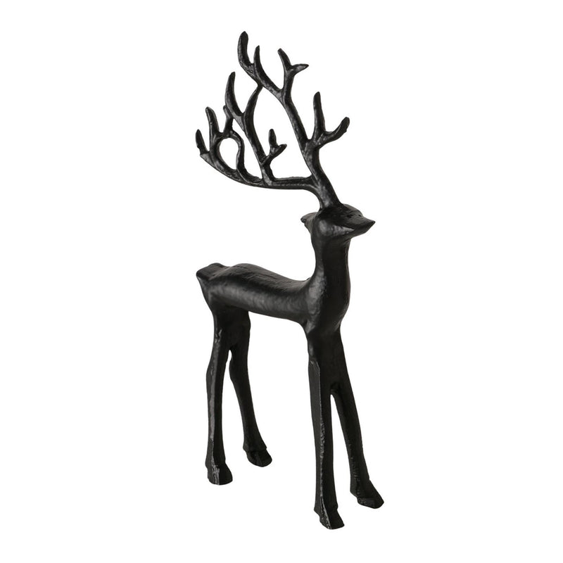 Afbeelding laden in galerijviewer, Boltze home figuur hert zwart 9x3x20cm
