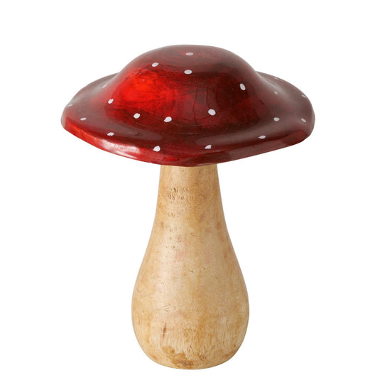 Boltze home paddenstoel pilo mangohout 13x13x15cm