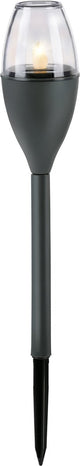 Grundig solar tuinlamp – ø6 x 85 cm – tuinverlichting met grondpin - flikkerende gele led – 6-8 uur brandduur