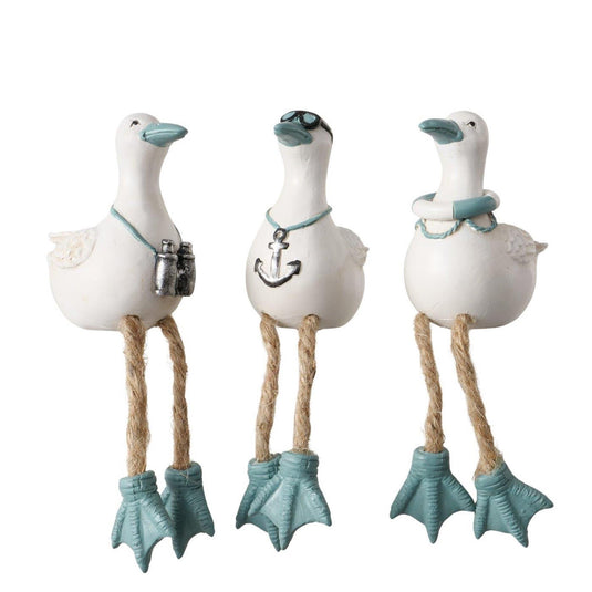 Boltze home bungelbeentjes meeuw benny 8x3x13cm 3 assorti