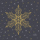 Duni servetten snowstars black 24x24cm