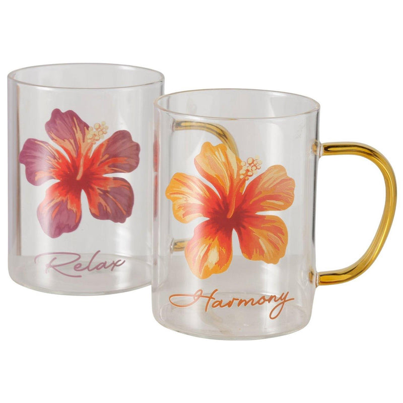 Afbeelding laden in galerijviewer, Boltze home mok hibiscus 400ml ø8xh11cm
