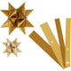 Papieren vlechtstroken, l: 44+78 cm, b: 15+25 mm, d 6,5+11,5 cm, glitter,vernis, goud, 40 stroken 1 doos