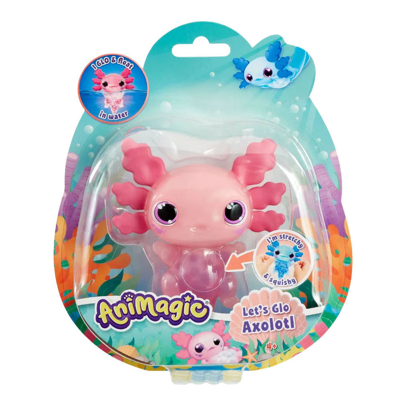 Afbeelding laden in galerijviewer, Goliath animagic let's glo axolotl roze - speelfiguur - lichtgevende axolotl
