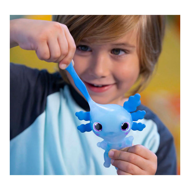 Afbeelding laden in galerijviewer, Goliath animagic let's glo axolotl blauw - speelfiguur - lichtgevende axolotl
