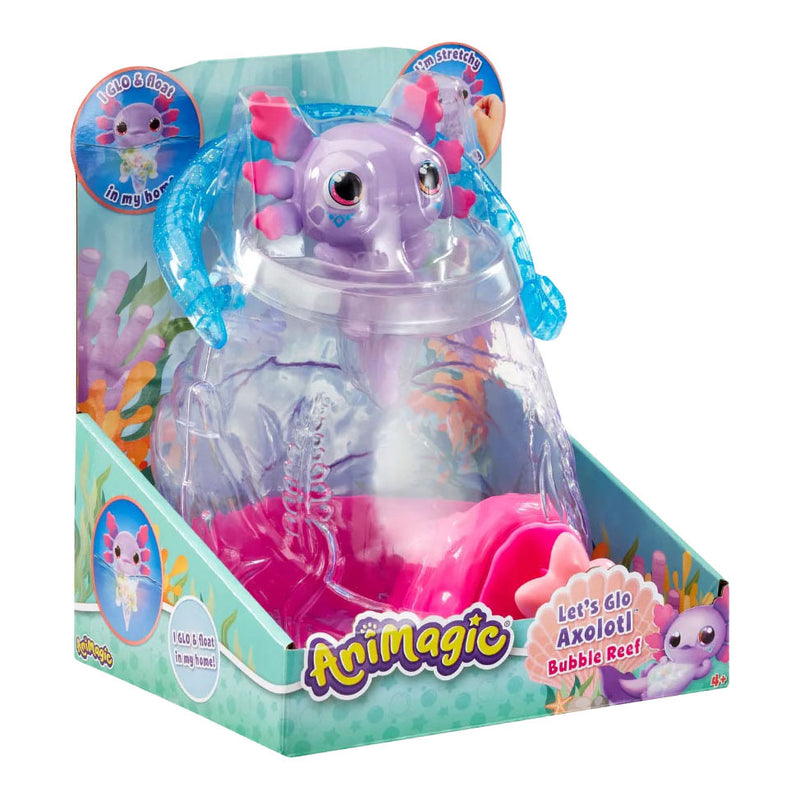 Afbeelding laden in galerijviewer, Goliath animagic let's glo axolotl aquarium - speelfiguur - lichtgevende axolotl - met eigen aquarium
