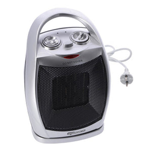 Overige merken termozeta oscillerende keramische ventilatorkachel 1500w zilver zwart