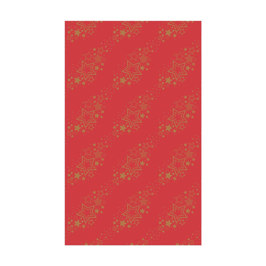 Duni tafellaken holiday star red 138x220cm