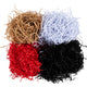 Crinkle papier, l: 25-30 cm, b: 3 mm, zwart, bruin, rood, wit, 4x50 gr 1 doos