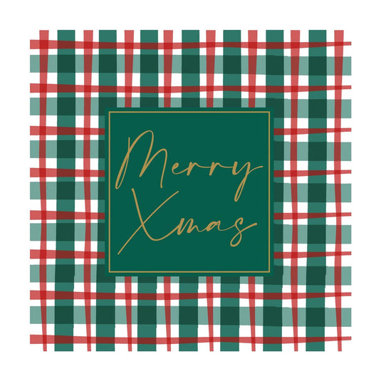 Duni servetten xmas check 33x33cm