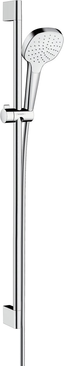 Hansgrohe croma select e glijstangset met croma select e 1jet handdouche 90cm met isiflex`b doucheslang 160cm wit chroom