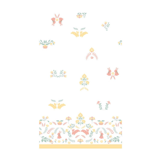 Duni tafellaken ornament easter cel 138x220cm