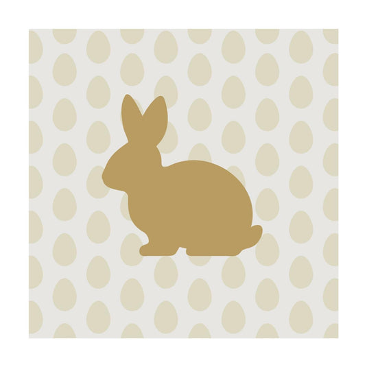 Duni servetten golden bunny 3-laags tissue 33x33cm