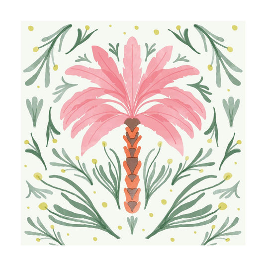 Duni servetten palm oasis 3-laags tissue 24x24cm