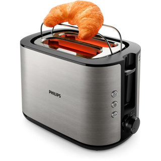 Afbeelding laden in galerijviewer, Philips broodrooster hd2650 90 viva rvs zwart
