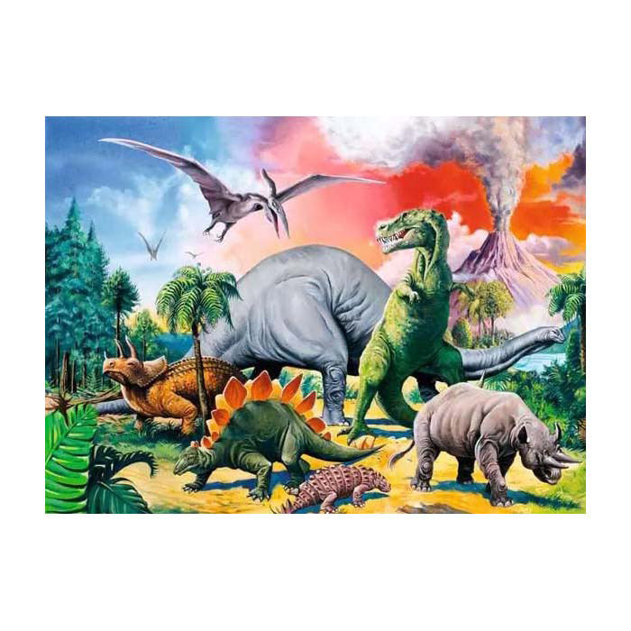 Afbeelding laden in galerijviewer, Ravensburger tussen de dinosauriërs – xxl puzzel 100 stukjes
