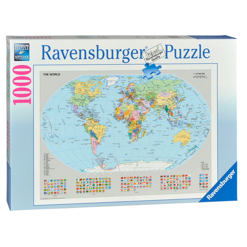 Afbeelding laden in galerijviewer, Ravensburger Staatkundige Wereldkaart 1000st.
