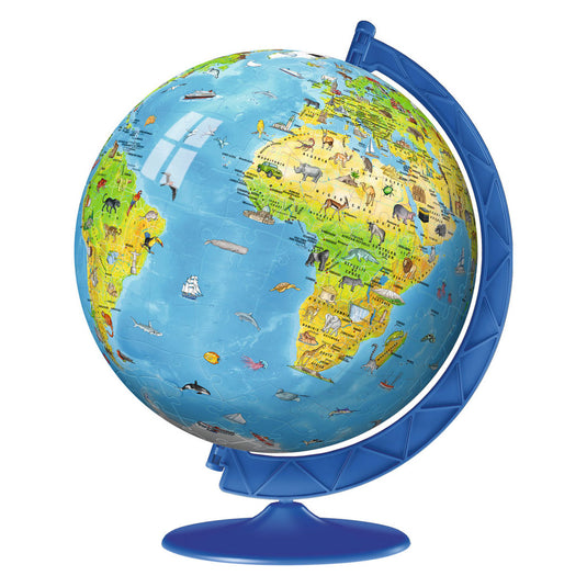 Ravensburger xxl kinder globe (engels) - 3d puzzel - 180 stukjes