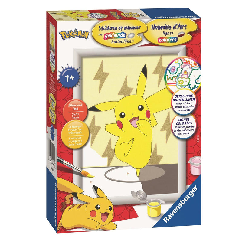 Afbeelding laden in galerijviewer, Ravensburger Schilderen op Nummer Pikachu
