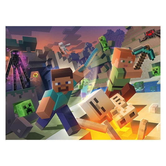 Ravensburger puzzel monster minecraft - legpuzzel - 100 xxl stukjes