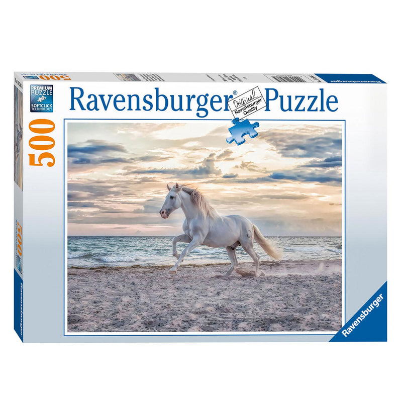 Afbeelding laden in galerijviewer, Ravensburger Paard op het Strand Legpuzzel 500st.
