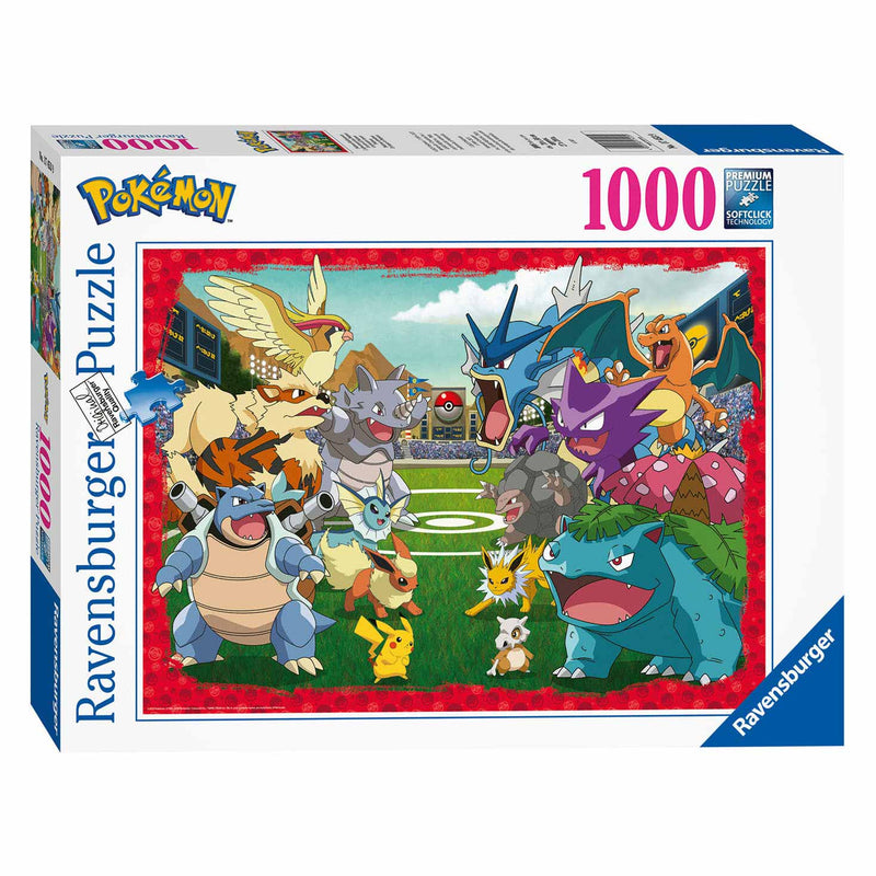 Afbeelding laden in galerijviewer, Ravensburger Puzzel Confrontatie tussen Pokemon, 1000st.
