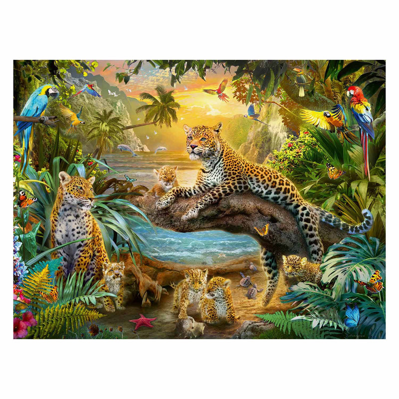 Afbeelding laden in galerijviewer, Ravensburger Puzzel Luipaarden in de Jungle, 1500st.
