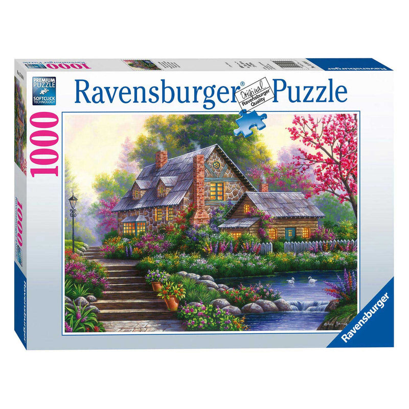 Afbeelding laden in galerijviewer, Ravensburger Puzzel Romantische Cottage 1000st.

