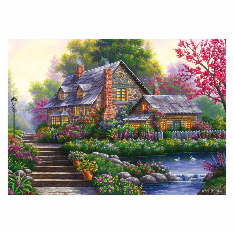 Afbeelding laden in galerijviewer, Ravensburger Puzzel Romantische Cottage 1000st.
