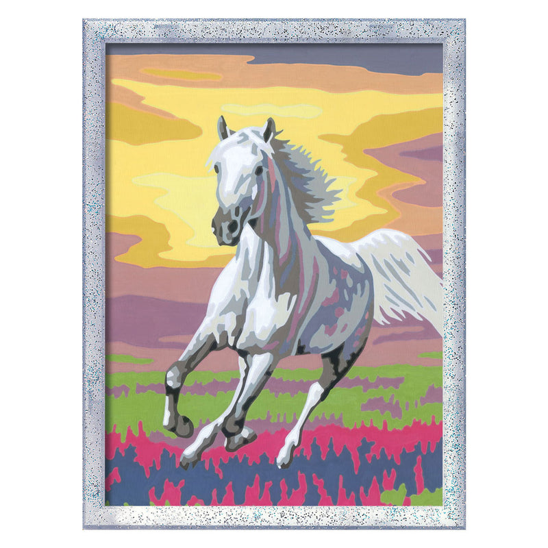Afbeelding laden in galerijviewer, Ravensburger creart schilderen op nummer - paard bij zonsondergang
