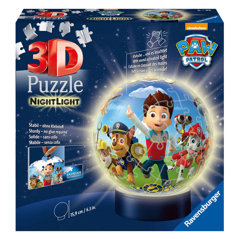 Afbeelding laden in galerijviewer, Ravensburger 3d puzzel paw patrol nachtlamp, 72st.
